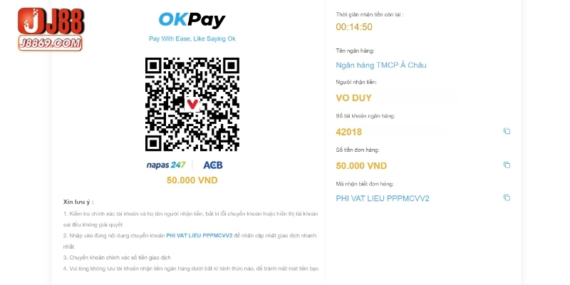 Thực hiện giao dịch siêu tốc với mã QR